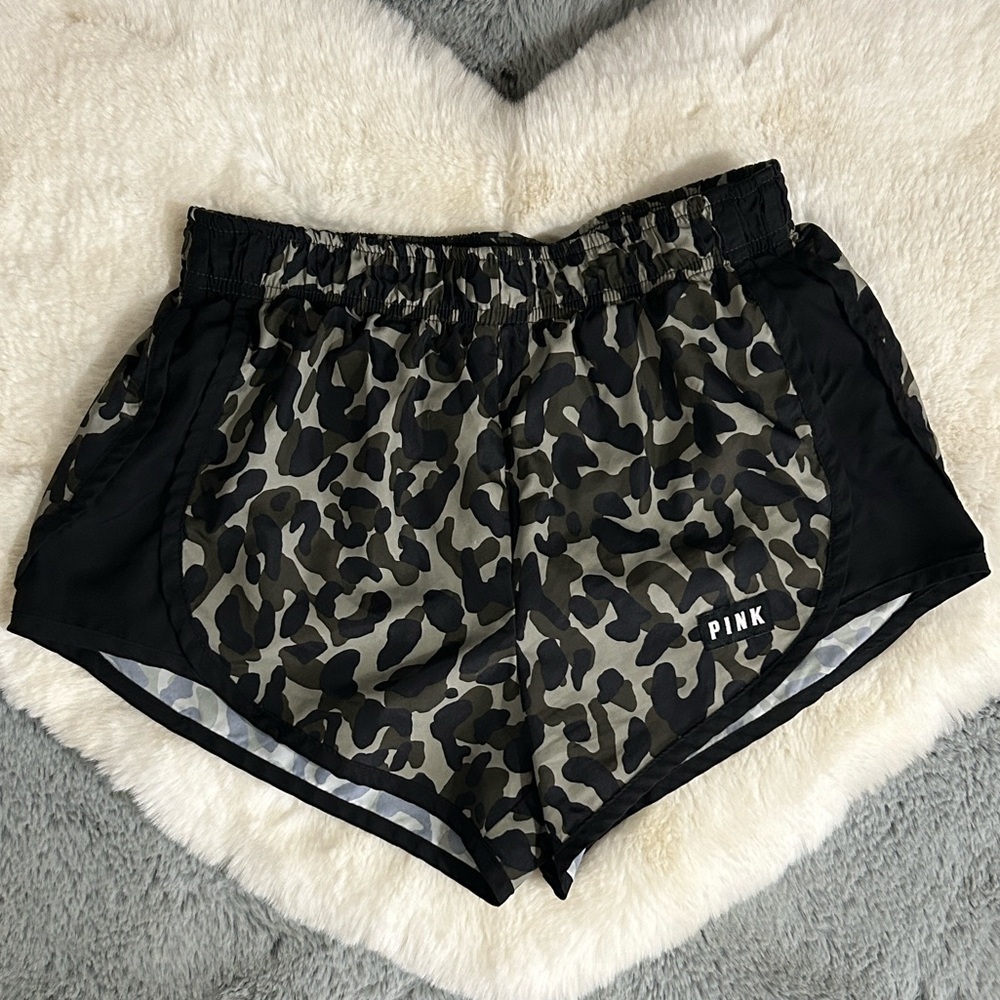 PINK Victoria's Secret Black Camo Athletic Shorts